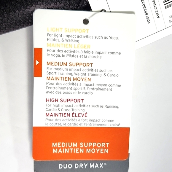 NWT Champion C9 DuoDry Max Black Sports Bra Medium Support Cross Straps Sz M - Picture 11 of 13